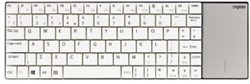 Toetsenbord Rapoo "E2710" 2.4 GHz draadloos ultraslank multimedia, UI, Wit
