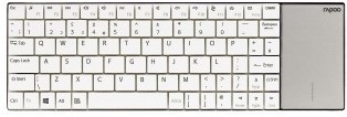 Toetsenbord Rapoo "E2710" 2.4 GHz draadloos ultraslank multimedia, UI, Wit