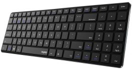 Toetsenbord Rapoo "E9100M" multimodus draadloos ultraslank, QWERTY, Zwart-3