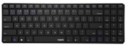 Toetsenbord Rapoo "E9100M" multimodus draadloos ultraslank, QWERTY, Zwart