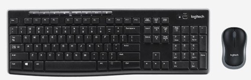 Toetsenbord Logitech MK270 Qwerty + muis zwart