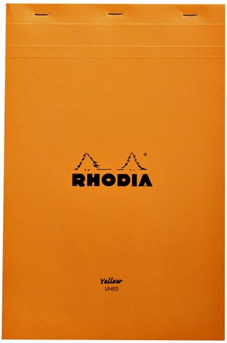 Schrijfblok Rhodia A4 80vel lijn oranje