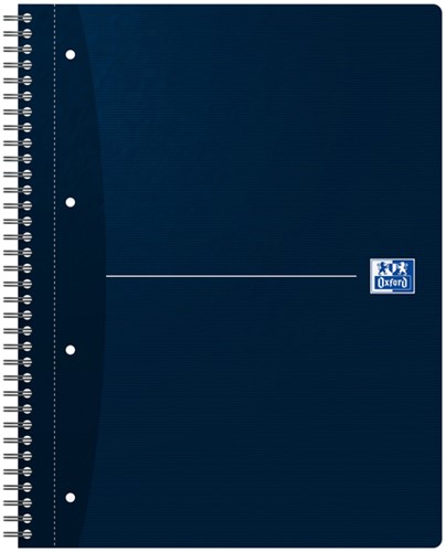 Collegeblok Oxford Essentials spiraal A4+ 90vel 4-gaats lijn ass.-2