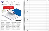 Collegeblok Oxford Essentials spiraal A4+ 90vel 4-gaats lijn ass.-5