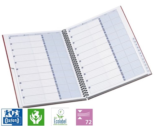 Adresboek Oxford Office Essentials A5 met dubbelspiraal-2