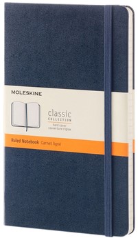 Notitieboek Moleskine large lijn saffierblauw