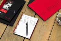 Notitieboek Oxford Black 'n Red A4 96vel ruit 5mm ass.-1