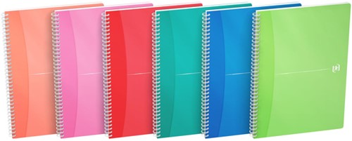 Notitieboek Oxford MyColours A4 90vel lijn ass.