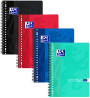 Collegeblok Oxford A4 80vel 23-gaats ruit 10mm ass.