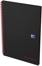 Notitieboek Oxford Black 'n Red A4 70v lijn ass