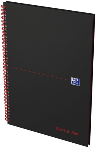 Notitieboek Oxford Black 'n Red A4 70v lijn ass