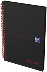 Notitieboek Oxford Black 'n Red A5 karton 70v lijn ass.
