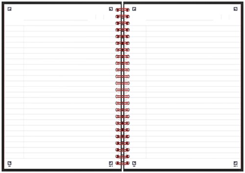 Notitieboek Oxford Black 'n Red A5 karton 70v lijn ass.-2