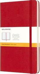 Notitieboek Moleskine lijn large rood 130x210mm