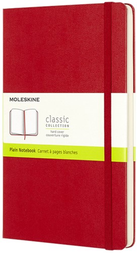 Notitieboek Moleskine blanco large rood 130x210mm