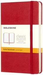 Notitieboek Moleskine lijn pocket rood 90x140mm