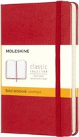 Notitieboek Moleskine lijn pocket rood 90x140mm