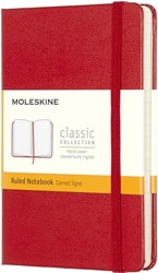 Notitieboek Moleskine lijn pocket rood 90x140mm
