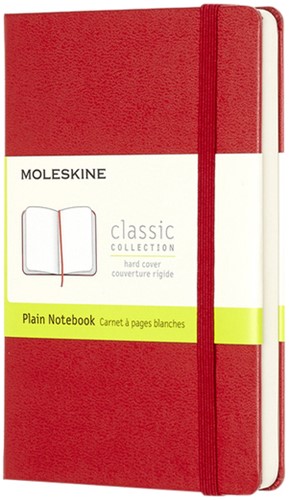 Notitieboek Moleskine blanco pocket rood 90x140mm