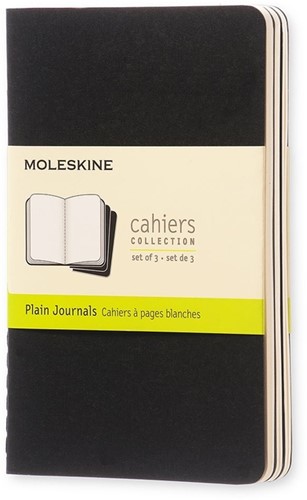Schrift Cahier blanco pocket zwart 90x140mm