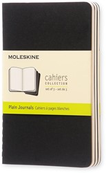 Schrift Cahier blanco pocket zwart 90x140mm