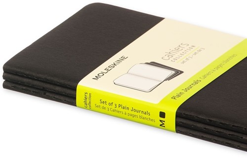 Schrift Cahier blanco pocket zwart 90x140mm-2