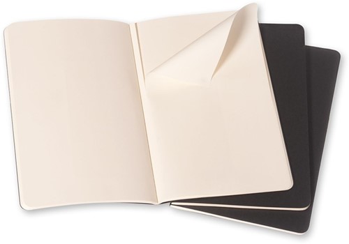 Schrift Cahier blanco pocket zwart 90x140mm-3