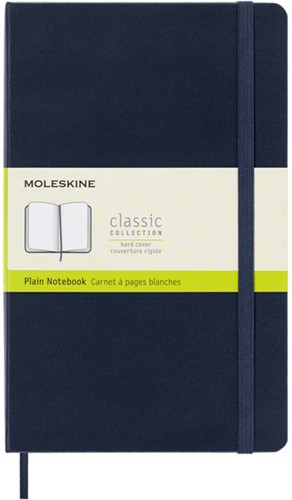 Notitieboek Moleskine L 130x210mm blanco sapphire blue