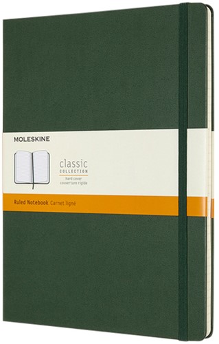 Notitieboek Moleskine XL 190x250mm lijn myrtle green
