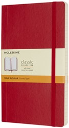 Notitieboek Moleskine L 130x210mm lijn scarlet rood