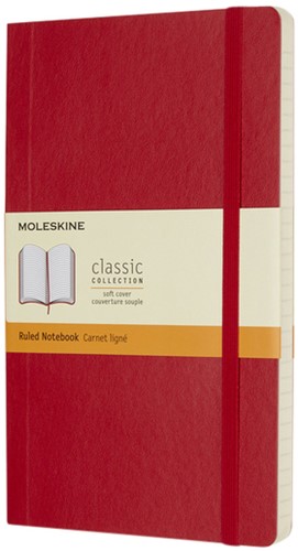 Notitieboek Moleskine L 130x210mm lijn scarlet rood