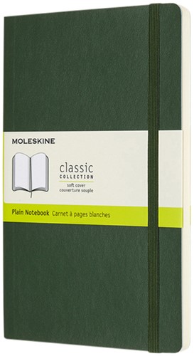 Notitieboek Moleskine L 130x210mm blanco myrtle green
