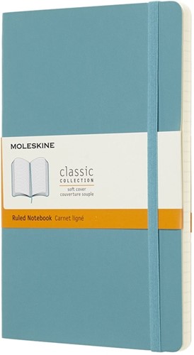 Notitieboek Moleskine L 130x210mm lijn reef blauw