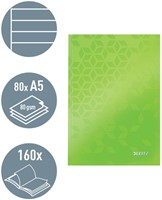 Notitieboek Leitz WOW A5 lijn 80vel groen-4