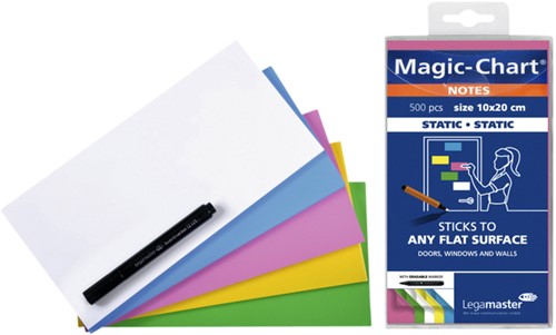 Magic-chart notes Legamaster 10x20 cm assorti pk/500
