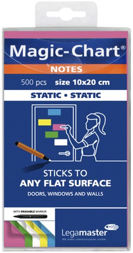 Magic-chart notes Legamaster 10x20 cm assorti pk/500-2