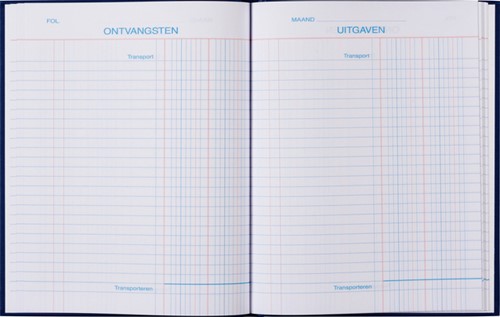 Kasboek 205x165mm 2kolom 48vel