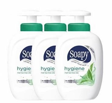 Handzeep hygiene met pomp 300ml Soapy ds/12
