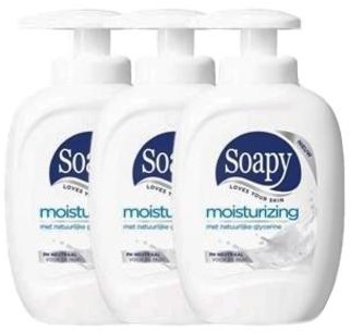 Handzeep hygiene met pomp 300ml moisturizing Soapy pk/3