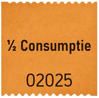 Consumptiebon 1/2 oranje set/5-2