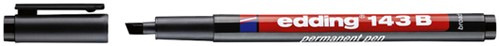 Viltstift Edding 143 beitel 1-3mm zwart