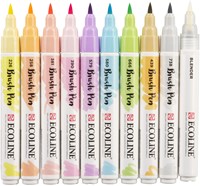 Brushpen Talens Ecoline Pastel blister à 10 stuks assorti-2