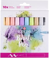 Brushpen Talens Ecoline Pastel blister à 10 stuks assorti-3