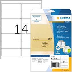 Etiket A4  99,1x 38,1mm Herma 8671 transparant film ds/350