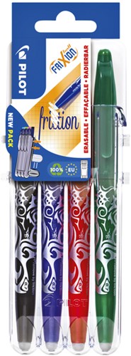 Rollerpen Pilot Frixion Set2Go basis BL-FR7 0.35mm pk/4 assorti 