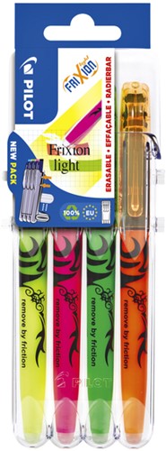 Markeerstift PILOT Frixion Set2Go set à 4 stuks  ass