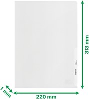 Insteekmap L-model Leitz re:cycle A4 PP 0.10mm transparant pak/25-5