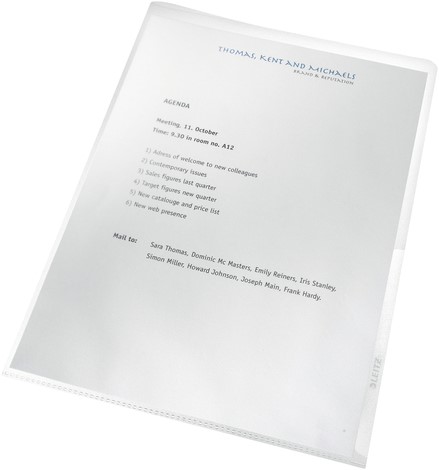 Insteekmap L-model Leitz re:cycle A4 PP 0.10mm transparant pak/25