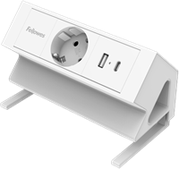 Stekkerdoos Fellowes Power Desk F 1 voudig incl USB A en C 2 meter wit