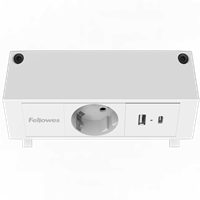 Stekkerdoos Fellowes Power Desk F 1 voudig incl USB A en C 2 meter wit-3